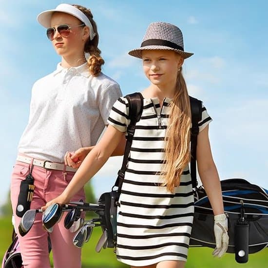 Opbevaringspose til golfbolde og tees - 4-delt sæt - Bærbar opbevaringspose til golftilbehør - Bolde og tees medfølger ikke - Dimensioner 14 x 4,5 cm