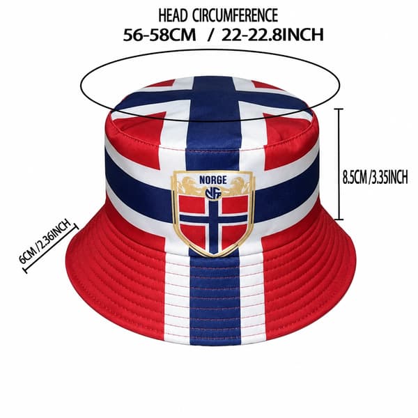 2026 VM Norge Flag Bøllehat Fodboldfans Supporterhat