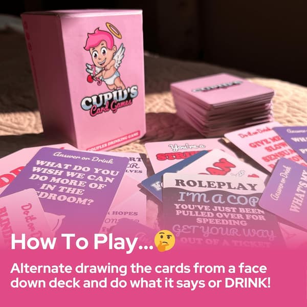 Cupid Solitaire - Endast för vuxna par Drickspel Dejtkväll - Sovrumsspel för par - Alla hjärtans dag presentidéer