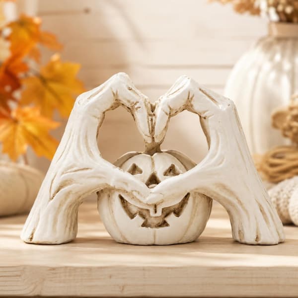 Halloween-pumpa-tema dekorationer (hjärtpumpahuvud)