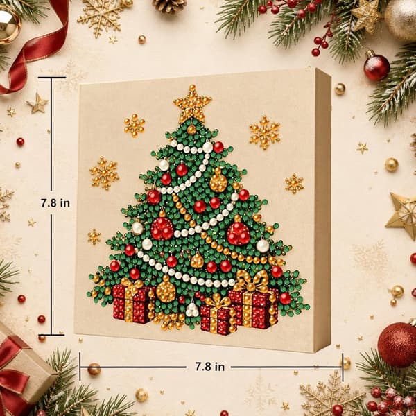 DIY Julepynt Diamantkunst Sæt til Voksne Juletræ Christmas tree