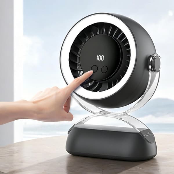 Genopladelig Bordventilator Kraftfuld Genopladelig Sommer Must-Have