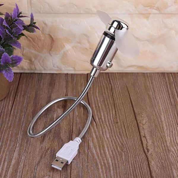 USB LED-fläkt, Mini Bärbar USB-driven Flexibel Kylfläkt med Strömbrytare för Stationär PC Dator Laptop Notebook Surfplatta
