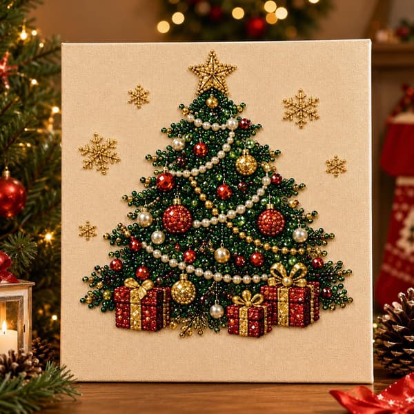 DIY Julepynt Diamantkunst Sæt til Voksne Juletræ Christmas tree