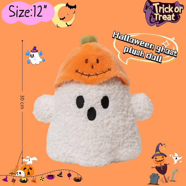 12\" Halloween Spøkelse Plysj Gresskarhatt Kosedyr