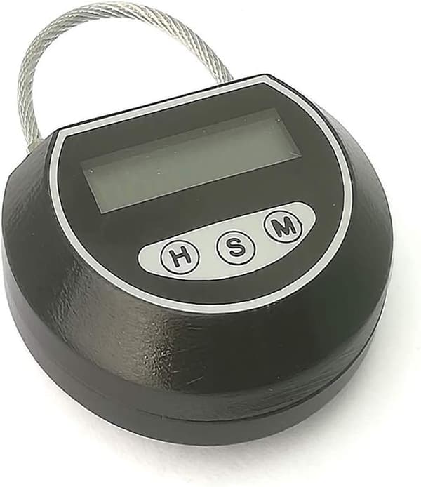 Elektronisk tidslås Timerlåsgryte Multifunksjonell tidslåsbeholder for leker Svart