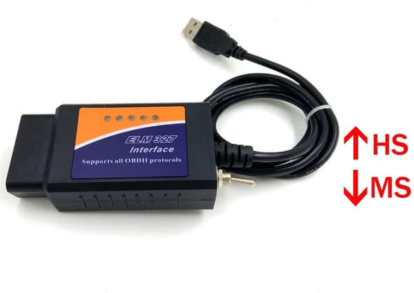 elm 327 FORS-CAN USB-bryter OBD Modifisert elmconfig med FTDI-brikke HS-CAN/MS-CAN OBD2