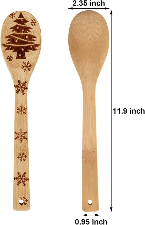 Detta 5-delade set med träslevar är perfekt för bakning och en idealisk present till helgerna.