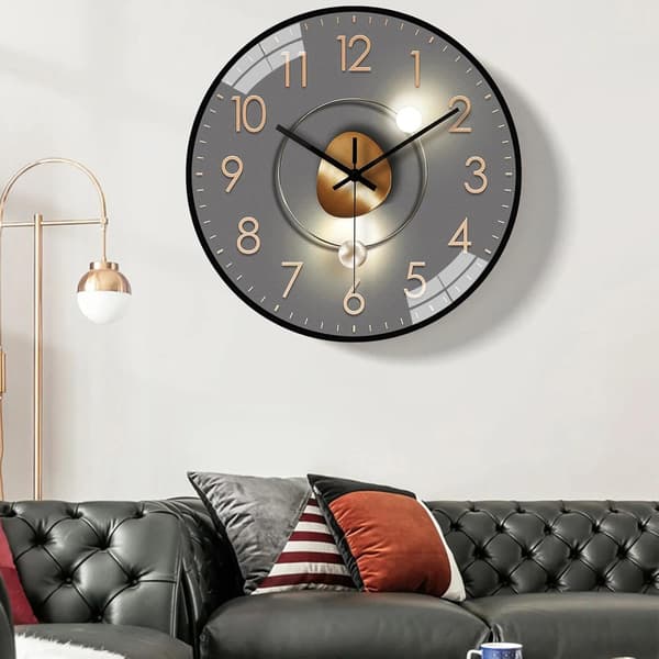 8 tum modern väggklocka tyst icke-tickande batteridriven väggmonterad klocka vardagsrum sovrum kök kontor klassrumsdekoration