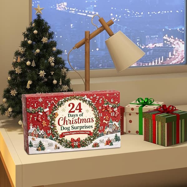 Hunde-adventskalendere 2026 - 2D Akryl Hunde-ornamentsett