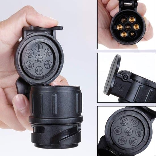 2026 Ny Universal Adapter - 13 til 7 ben - Trailerstik - Traileradapter - Stikadapter - Gave til far - Sort