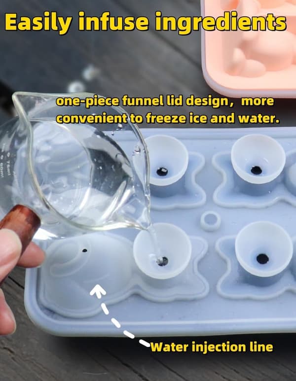 Söt 3D Katt Silikon Isbitsform — Tecknad Djurdesign (BPA-fri Grön)