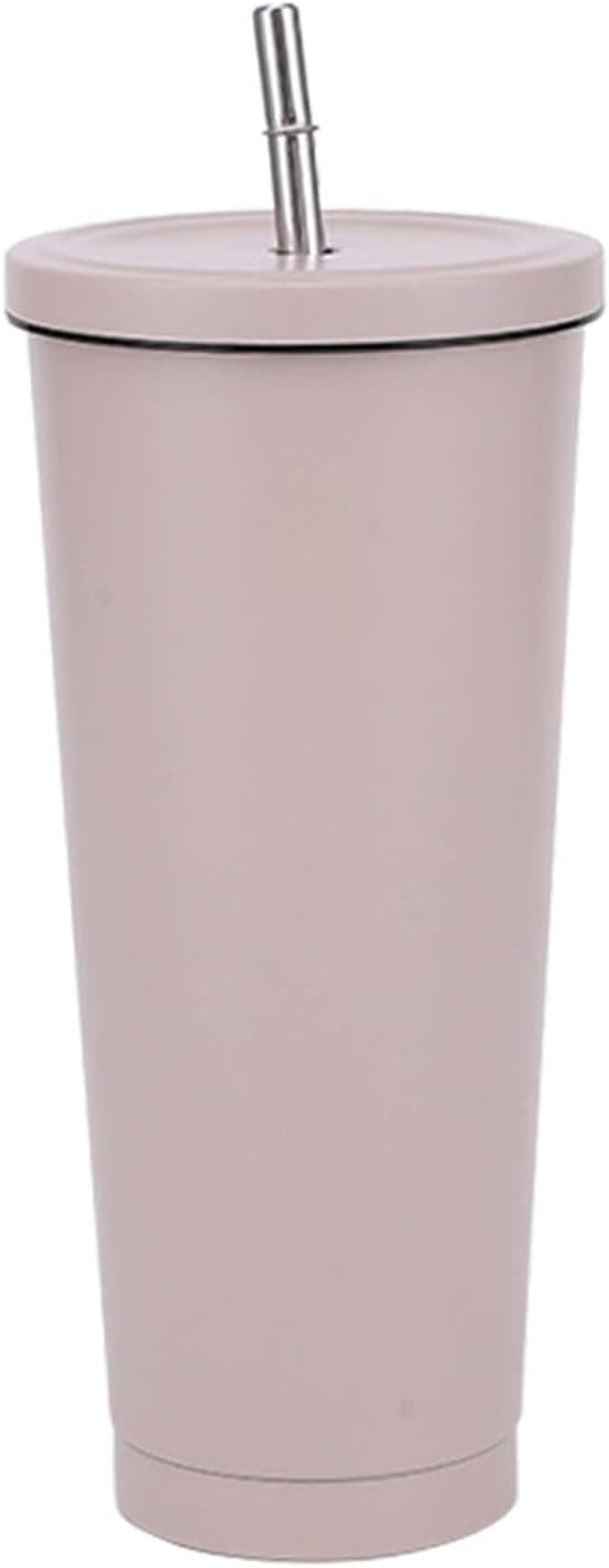 750 ml kafferesmugg kaffekopp isolerad vattenflaska med lock och sugrör