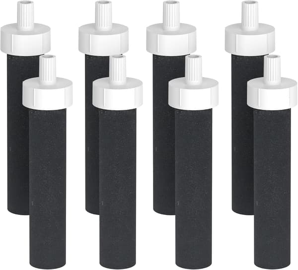 8-pack Brita ersättningsvattenfilter - Kompatibla med Brita BB06 styva rostfria och sportvattenfilter