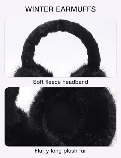 Høreværn Vinter Kvinder Ørevarmere Fluffy Faux Fur Foldbare Ørevarmere