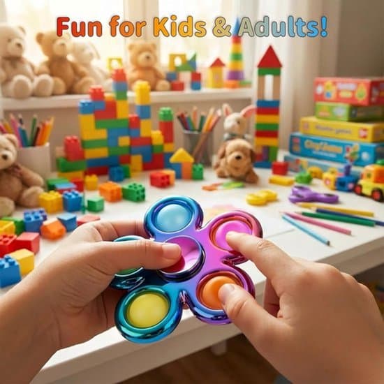 3-pak – Pop Fidget Spinner-legetøj til børn og voksne – Lindrer stress og fremmer ro – Sensorisk legetøj til børn med autisme og ADHD
