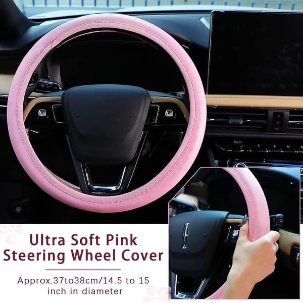 Set med 10 rattöverdrag - Rosa - Diameter 36,8-39,4 cm - Universal - Luftventilklämmor ingår