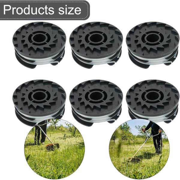 Spole til Parkside Akku Plæneklippere til PRTA 20-Li A1 B2 C3 Auto Feed Erstatning 1,6 mm Nylon Line (6-PAK)