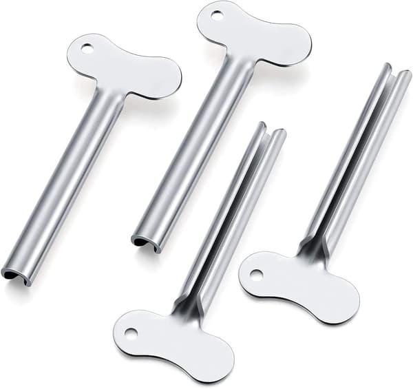 Tandpasta Squeezer 12 stk. Metalrør Squeezer Nøgle Rustfrit Stål Tandpasta Rullerør Vrider til Maling Creme Kosmetik og Hårfarve