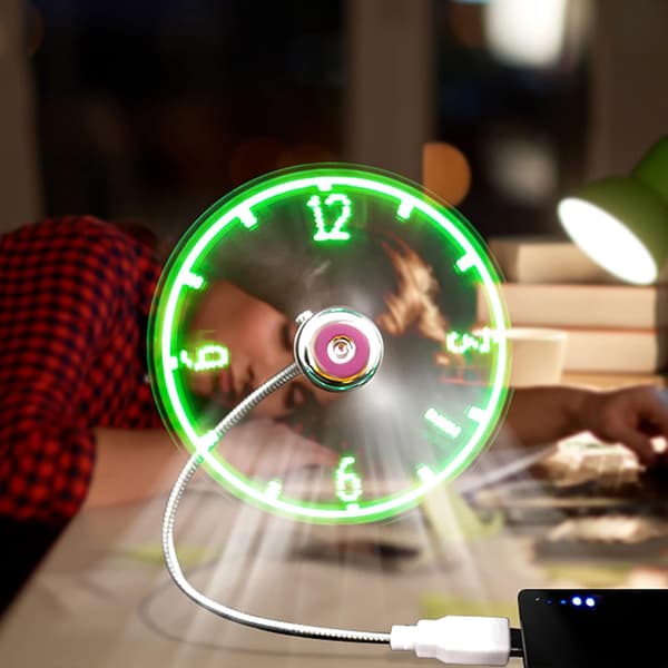 USB LED-fläkt, Mini Bärbar USB-driven Flexibel Kylfläkt med Strömbrytare för Stationär PC Dator Laptop Notebook Surfplatta