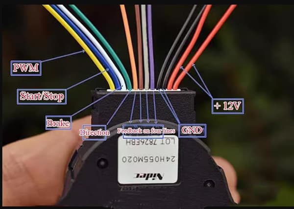 24H Borstlös Servomotor DC 12V inbyggd drivrutin PWM hastighetskontroll 100-linjers encoder.