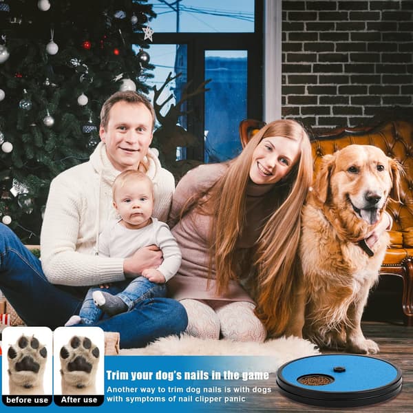 Hundskrapbräda - Filttrimmerbräda för trimning och skrapning med sandpapper blå
