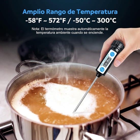 Matlagningstermometer - Lång Digital Köketermometer med LCD-display för Mat - Kött - Olja - Mjölk - Vin - Grill - Varmt Vatten - Svart