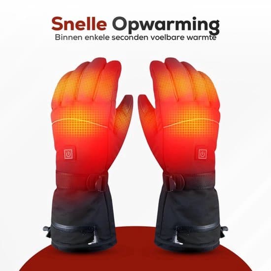 Opvarmede handsker Genopladelige elektriske varmehandsker til vinter Vandtætte & vindtætte unisex sorte handsker med DC-interface XL XL