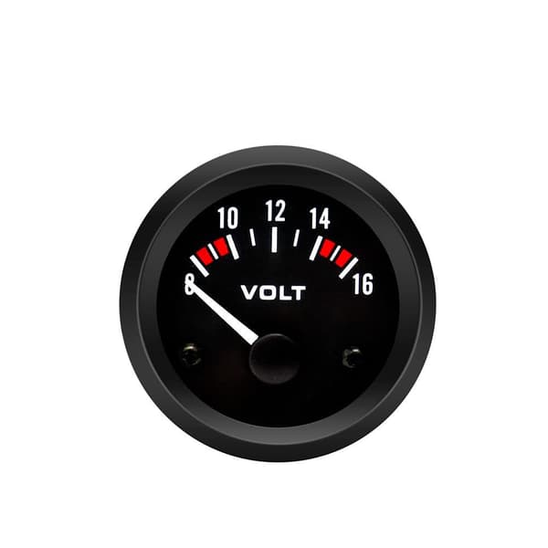 Linkong 12v 2In 52mm Volt Spænding Universal Pointer Måler Voltmeter Bil Auto Måleområde 8-16v LED Lys urskive