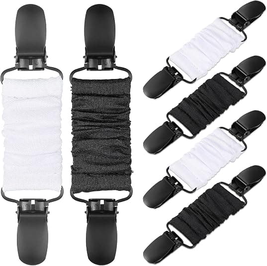 6 skjorteklips plissert elastisk bånd elastisk cardigan anti-eksp