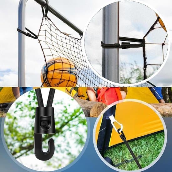 20 stk. elastiksnore med kroge, elastisk gummi med kroge, spændestropper 25 cm, multifunktionelle presenningsstropper til campingpresenninger og campingvogne