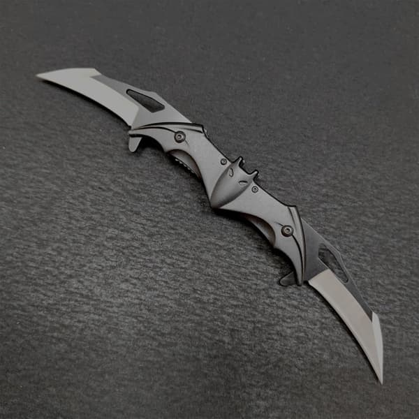 Twin Blade Bat Knife Pocket Folding Tactical Two Sharp Cut Spring Assisted Blades Bat Knives