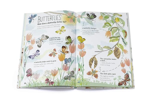 En smukt illustreret informativ bog for børn, der introducerer dem til insekter, der kravler, bider, flyver og meget mere.