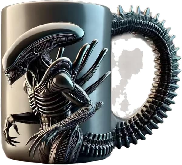 3D Reliefmugg - 15oz Skräckfilm Tema Present Kaffekopp
