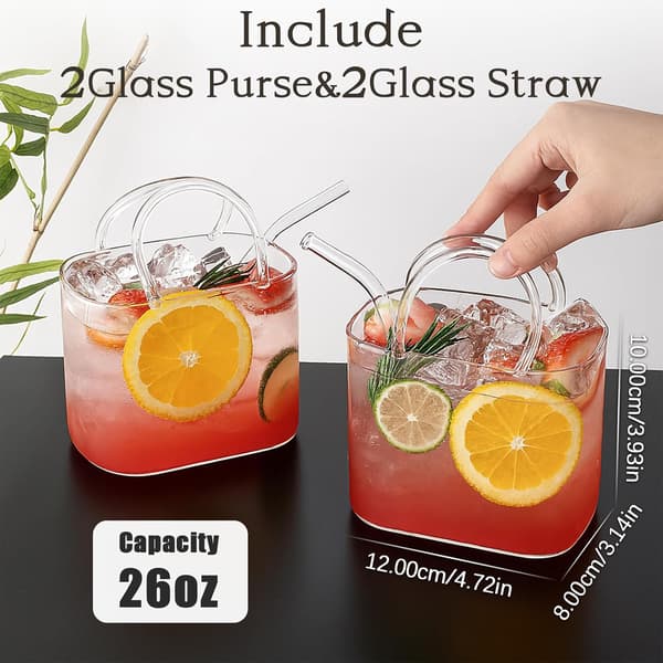 2PCS Glasväska för drycker 26oz Unika vinglas Presenter för kvinnor Fest