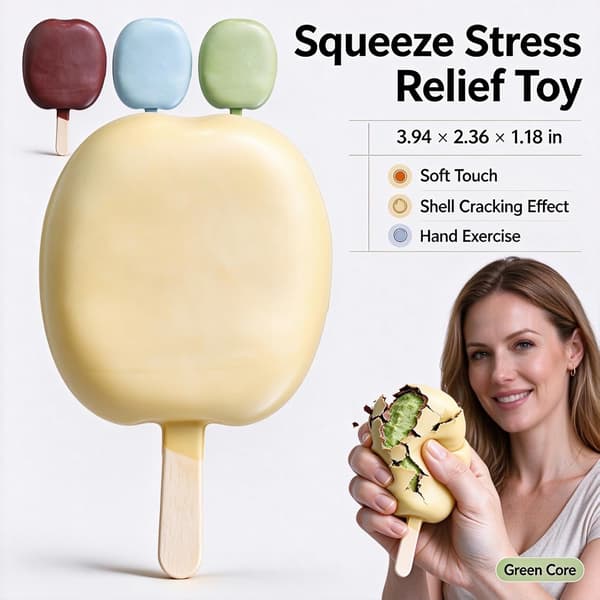Squishy Fidget-legetøj med ispind-design og sprød lyd til voksne