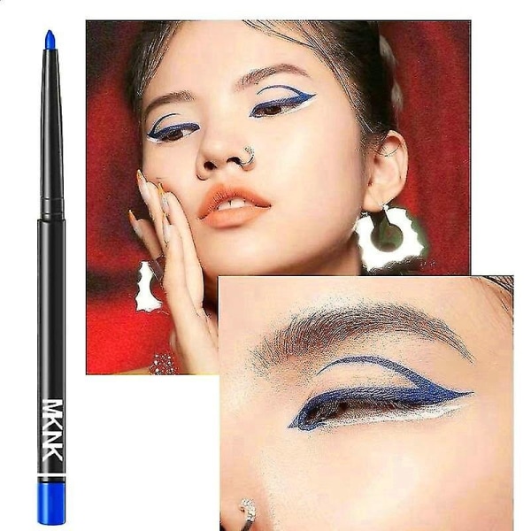 Automatisk vattenfast Eyeliner Penna Eyeliner Silkworm Eye Shadow Ögonbryn Penna Makeup Penna Eyeliner Färg SILVER