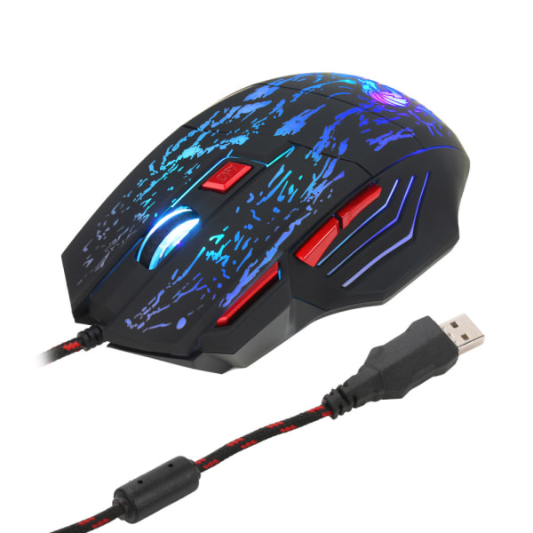 Wired Gamer Mouse Gaming Mouse Enkel att använda Justerbar