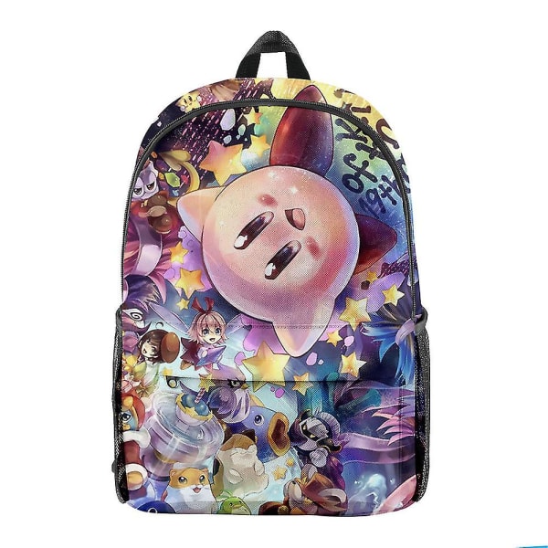 Star Kirby kirby3D digital färgutskrift campus skolväska student ryggsäck-A