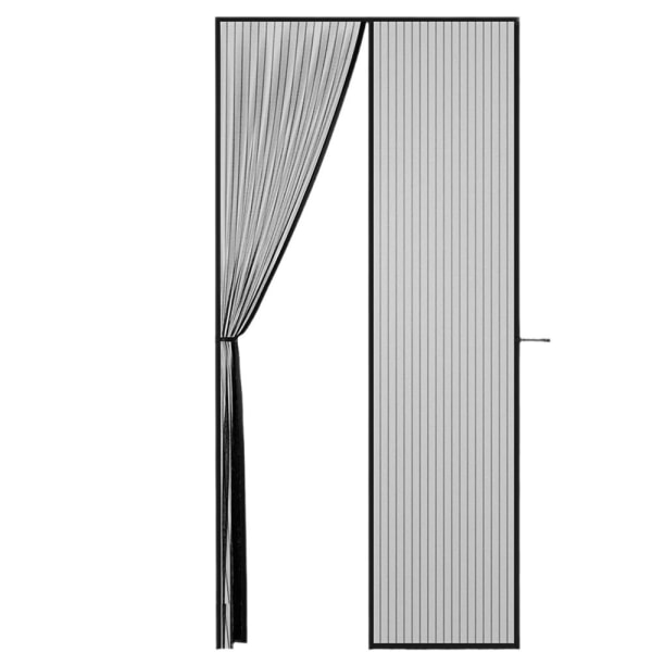 Magnetisk balkongdörr Myggnät insektsnät, magnetisk gardinbunden installation, ingen borrning krävs 110*210