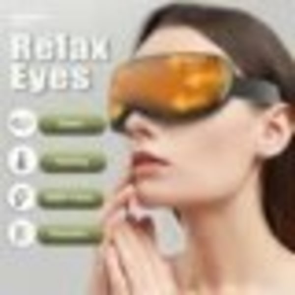 Elektrisk Pulse Eye Massager Ångvärme Ögonmassageenhet Varmkompress Ögonvård Glasögon Vibration EMS Akupunkt Trött Torra ögon