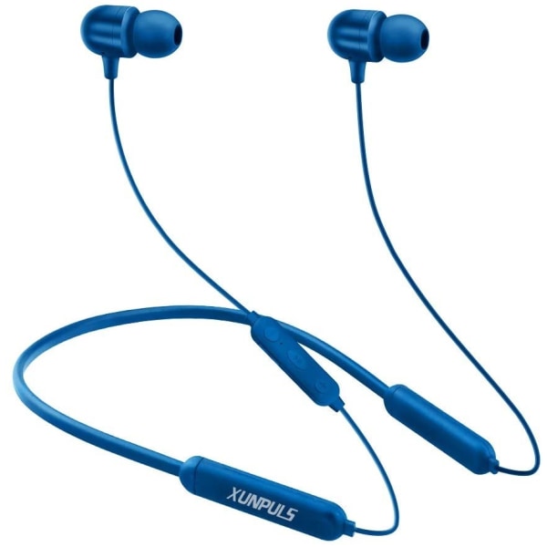 Trådlösa hörlurar Magnetiska trådlösa Bluetooth -hörlurar med mikrofon och 3-knappskontroll, för musik, samtal och sport Upp till 6 timmars batteritid, Bla
