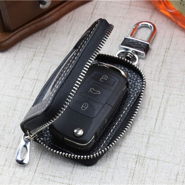 Case, Case plånbok bilnyckelfodral med blixtlåsnyckelhållare för bilfjärrkontroll case case