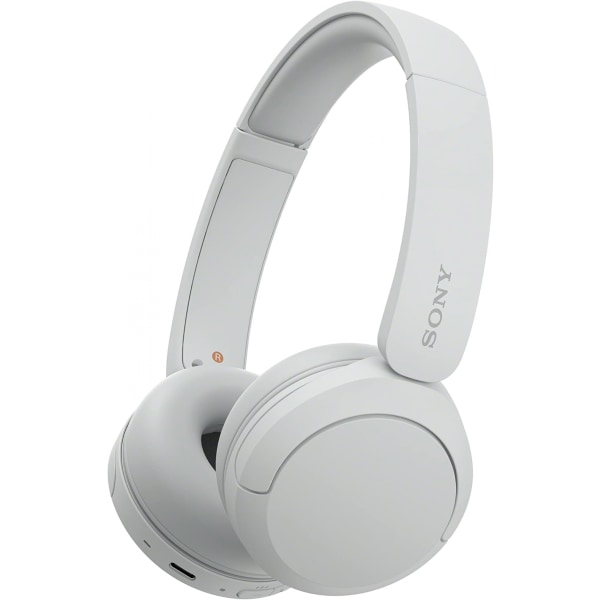 WH CH520 trådlöst Bluetooth headset, upp till 50 timmars autonom snabbladdning och pannbandsstil vit