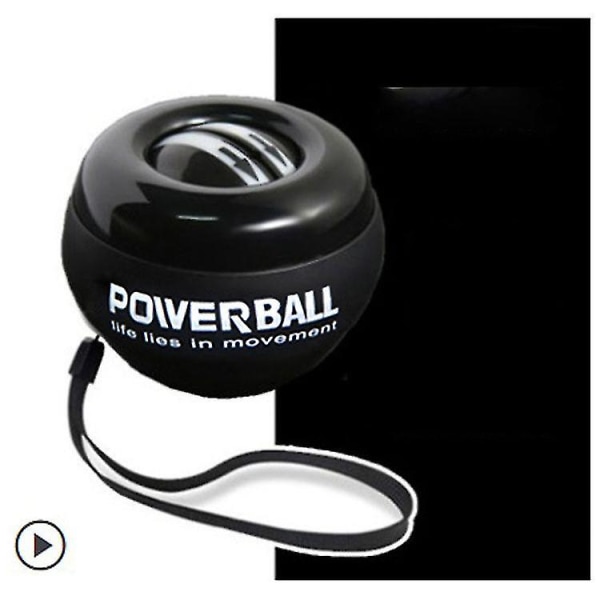 Powerball Autostart Collection - Grepp och underarmstränare, stärka underarmsmusklerna, rehabilitera handledssmärta, handledsfrakturer (svart guld stål Nej