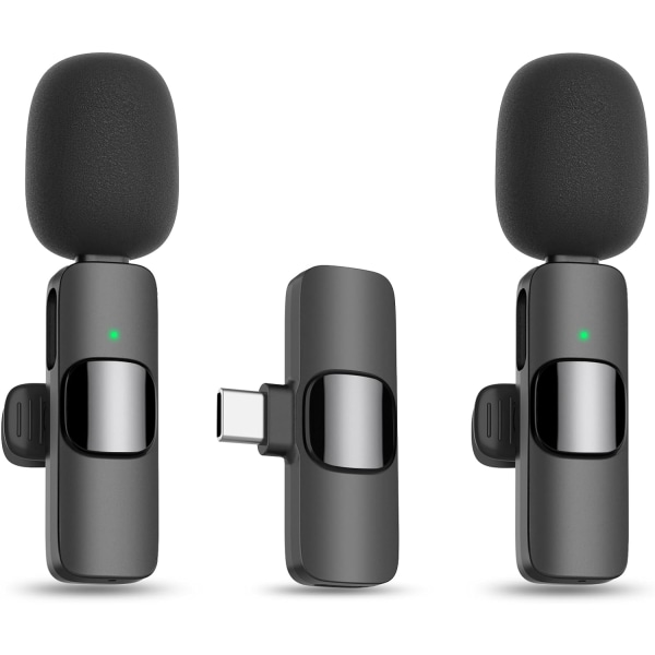 Trådlös Lavalier-mikrofon för Android Phone Series/Android PC - Bluetooth Mini Mobilmikrofon för videoinspelning