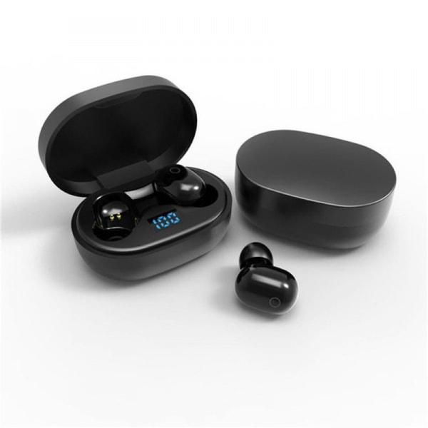 True Wireless Earbuds Comfortable In Ear Headphones 5.0 Bluetooth, Lättvikt, Inbyggd mikrofon, IPX5 Vattentät, Uppslukande Premium Sound (svart)