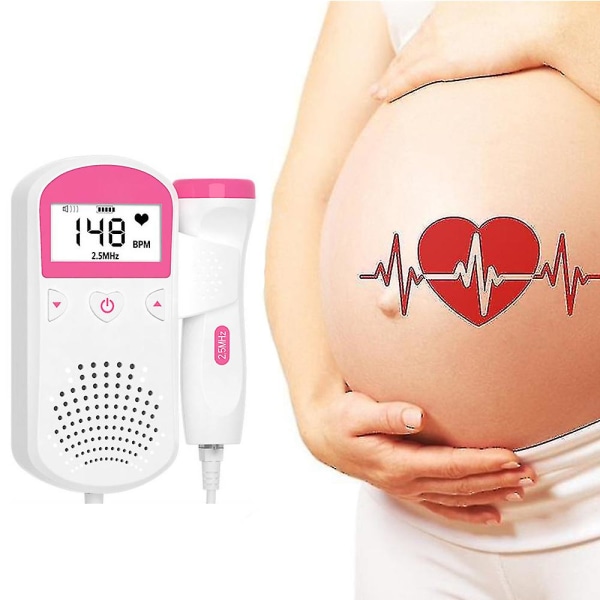 LCD-skärm Ultraljud Baby Monitor Foster Doppler För Gravid Hem Graviditet Baby Hjärtslagsdetektor Ingen strålning