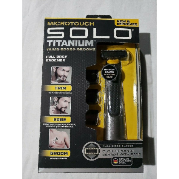 Micro Touch Solo Titanium Ansikte / Helkroppsfrisör Trims Kanter Grooms Hy