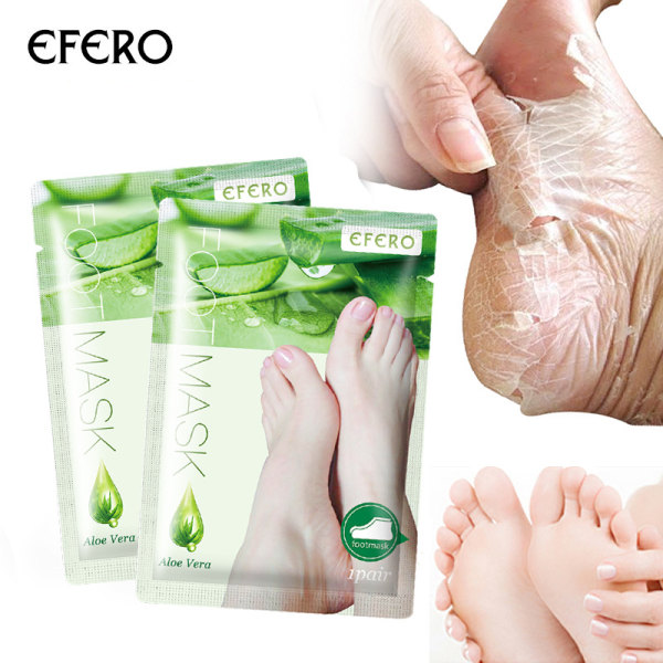5 st Efero Aloe Vera Foot Mask Fotvård Par Pack Peeling Foot Mask